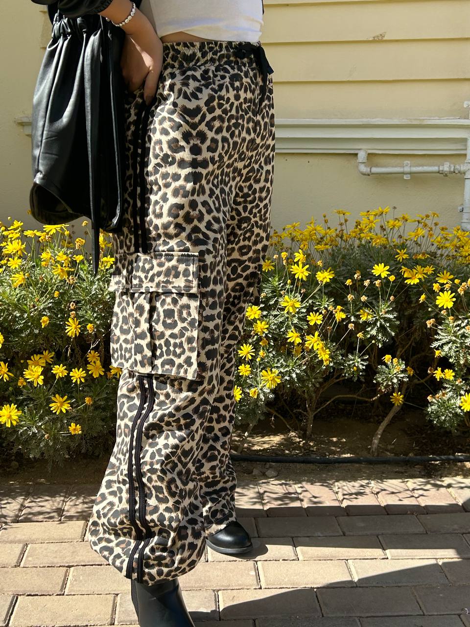 leopard cargo pants